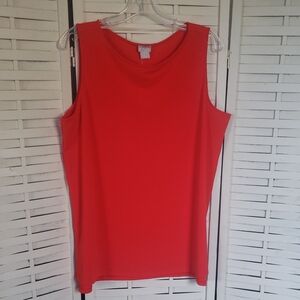 Chico's Bright Orange  Sleeveless Women's Top New 12/14